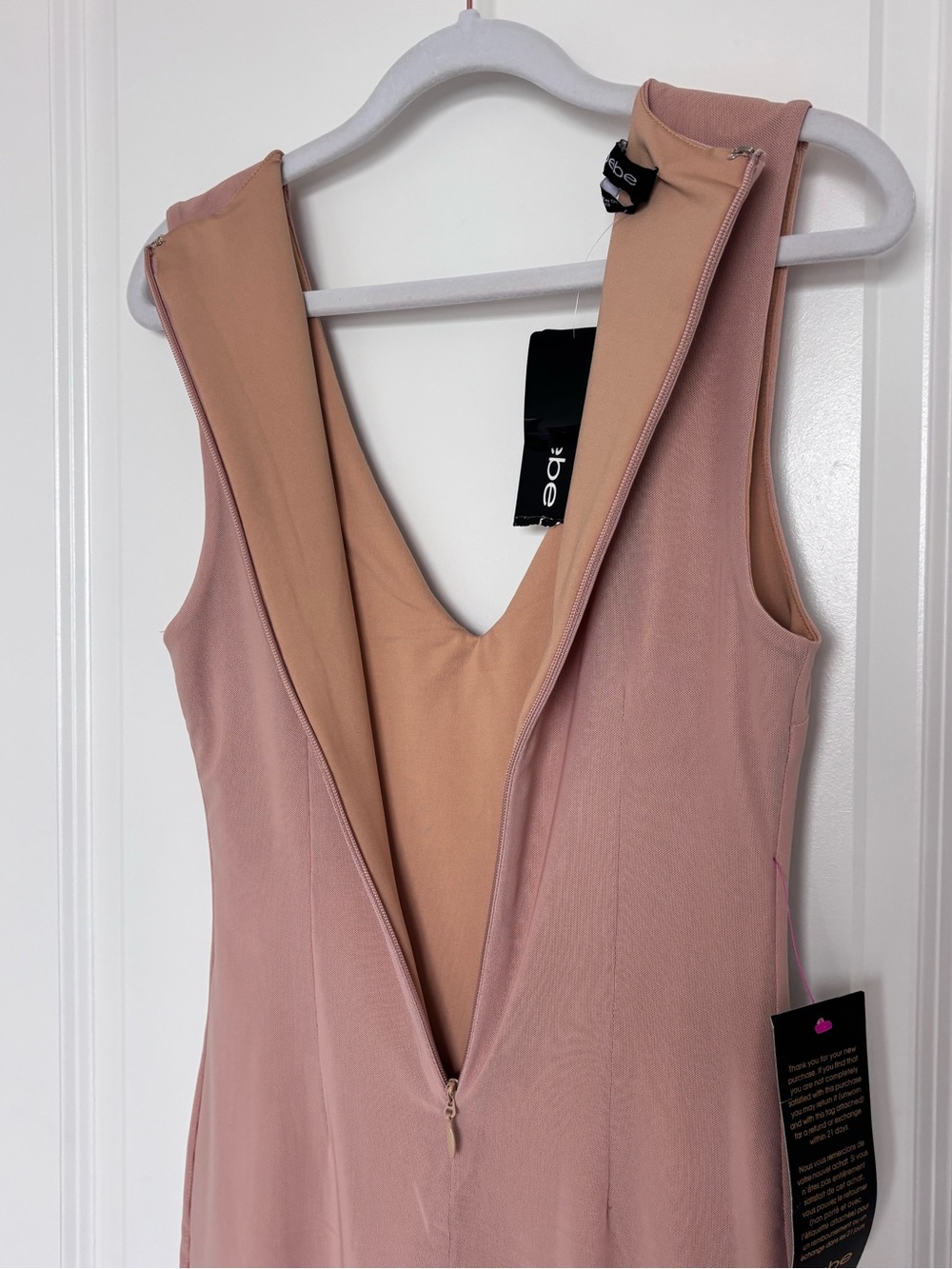 NWT Bebe Nude Studded Bodycon Mini Dress XS Y2K Glam Bandage Rhinestone Clubwear - Picture 10 of 14